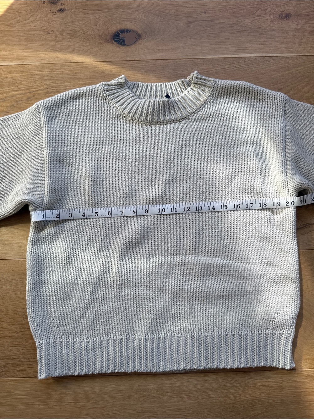 Princess Polly Beige Ribbed Crewneck Sweater - Picture 4 of 5
